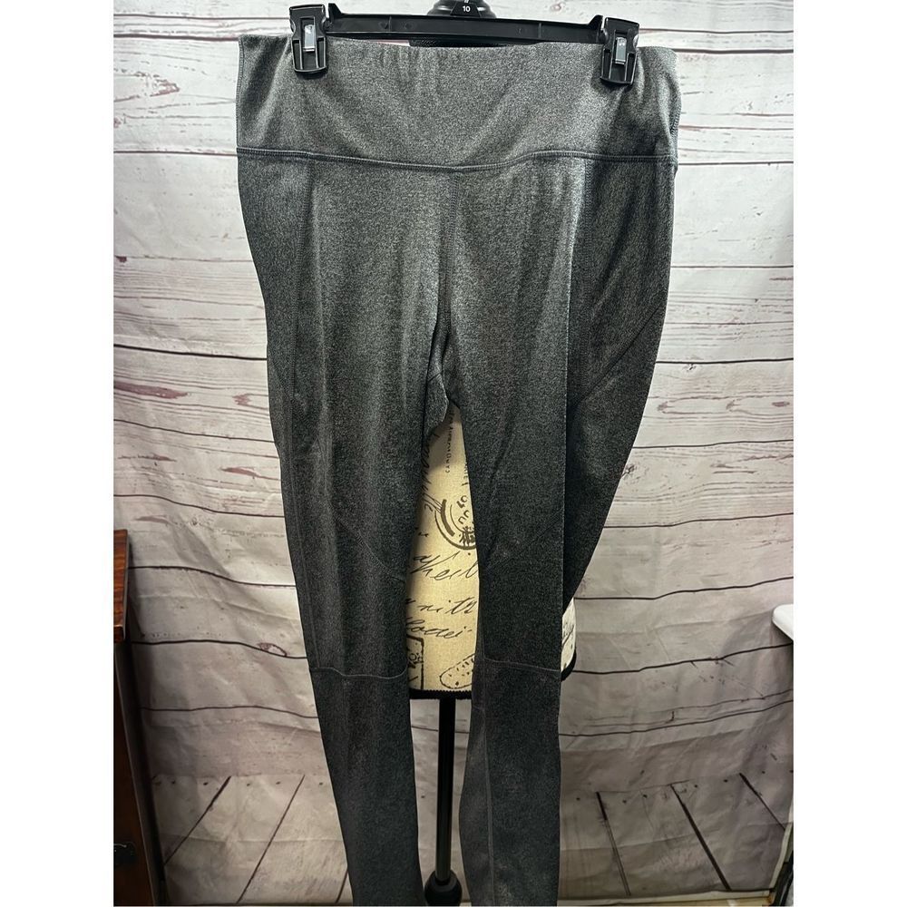 AVIA Women Black Grey Ombre Athletic Leggings‎ Pants M 8 10 High Waist